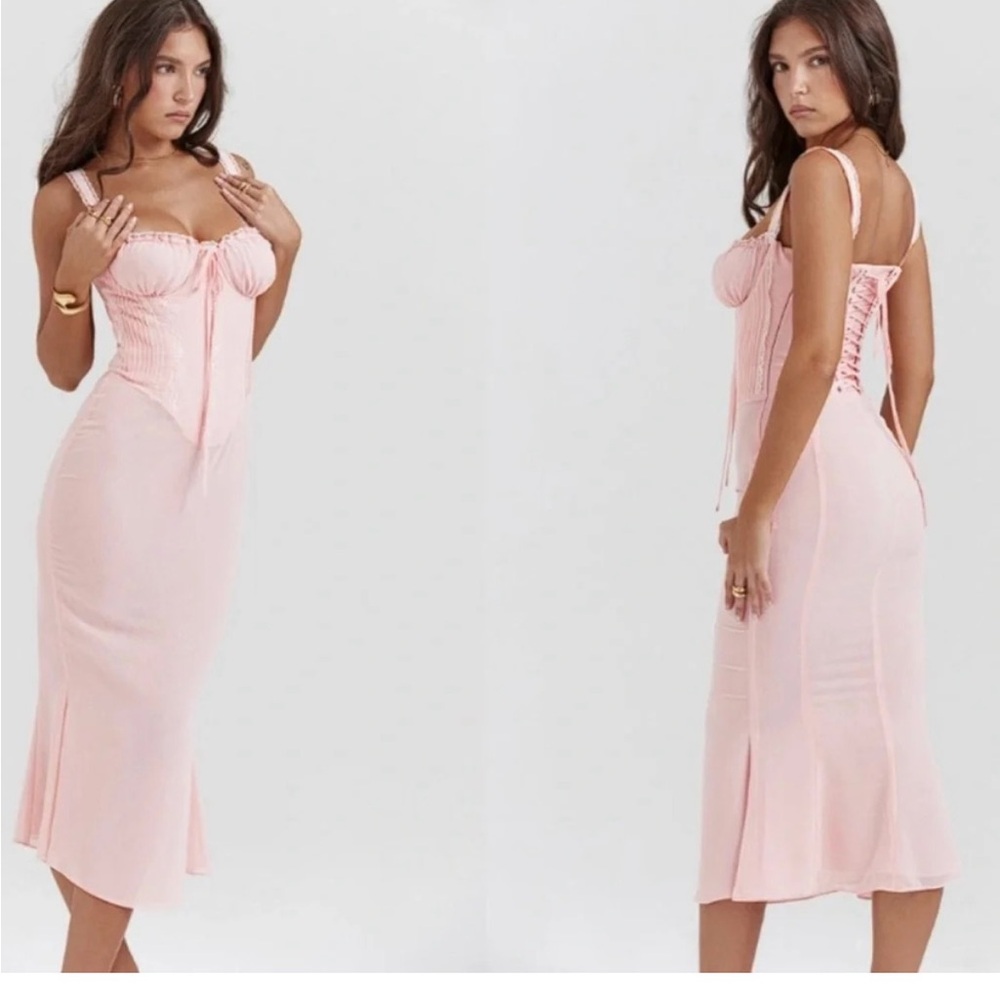 House of CB Syrah Peach dress size S - Picture 2 of 5